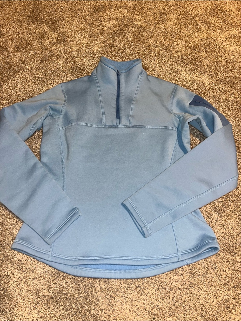 Arcteryx 1/4 zip polartec fleece womens hoodie Size M (8/10) Euc Blue